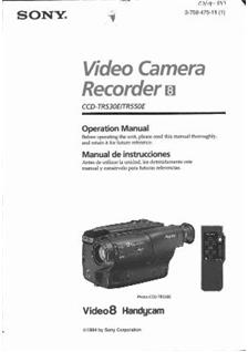 Sony CCD TR 550 E manual. Camera Instructions.